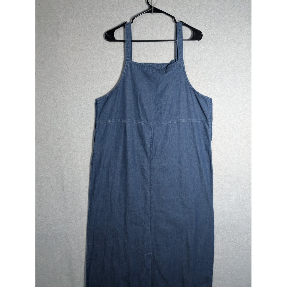 Westbound Pinafore Jumper Dress Medium Christmas Plaid Denim Holiday Festive - Picture 8 of 15